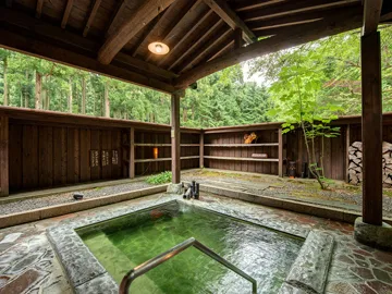 A bath at Ryusuien in Sakihana Onsen