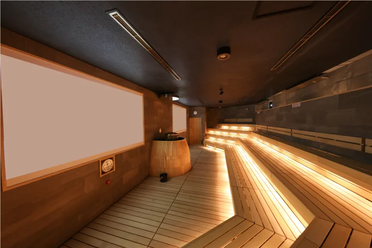 The ISO theater sauna at Saga no Yu-dokoro KOMOREBI
