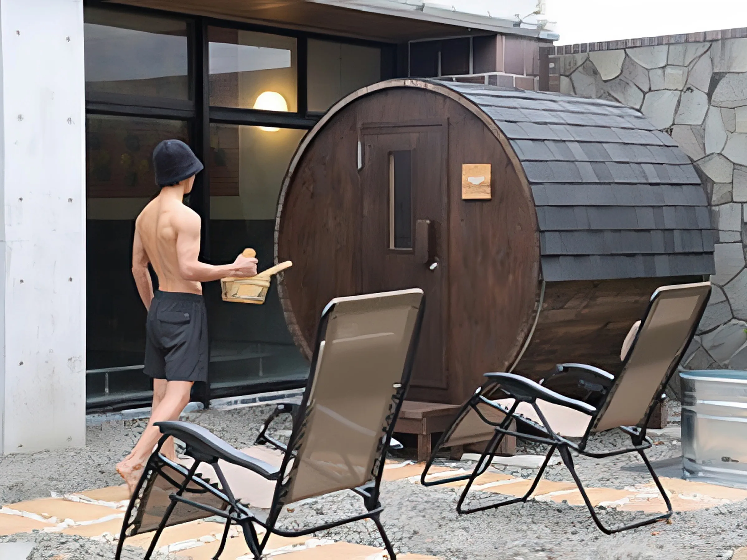 The outdoor bath at Mahora no Yu