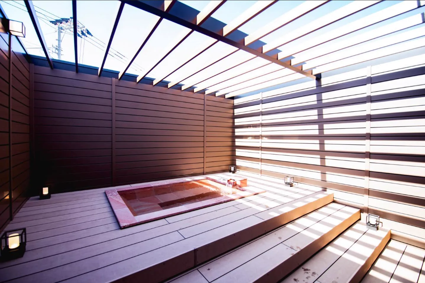 A private bath room at Himehiko Onsen