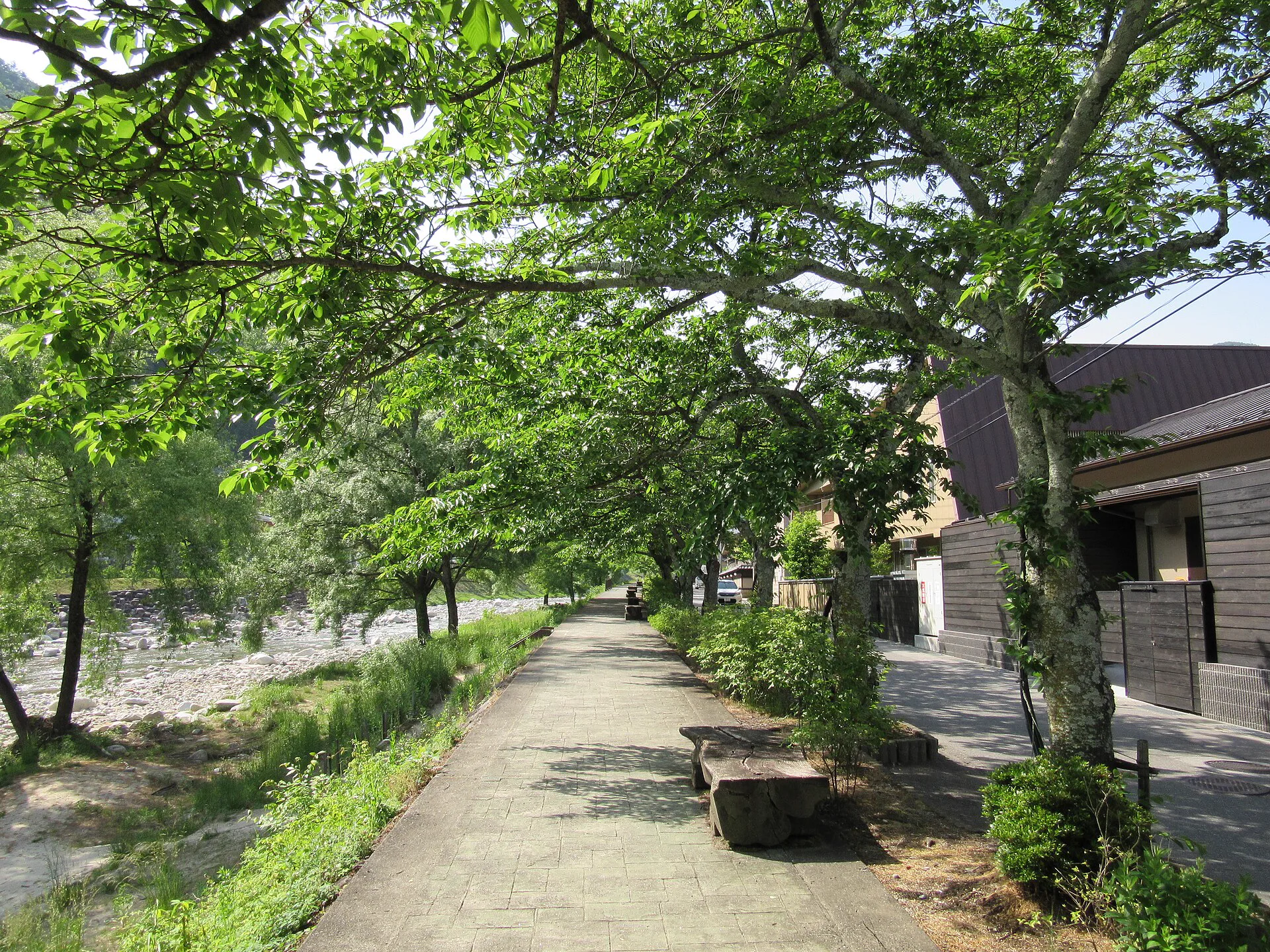 The Achi River beside Hirugami Onsen