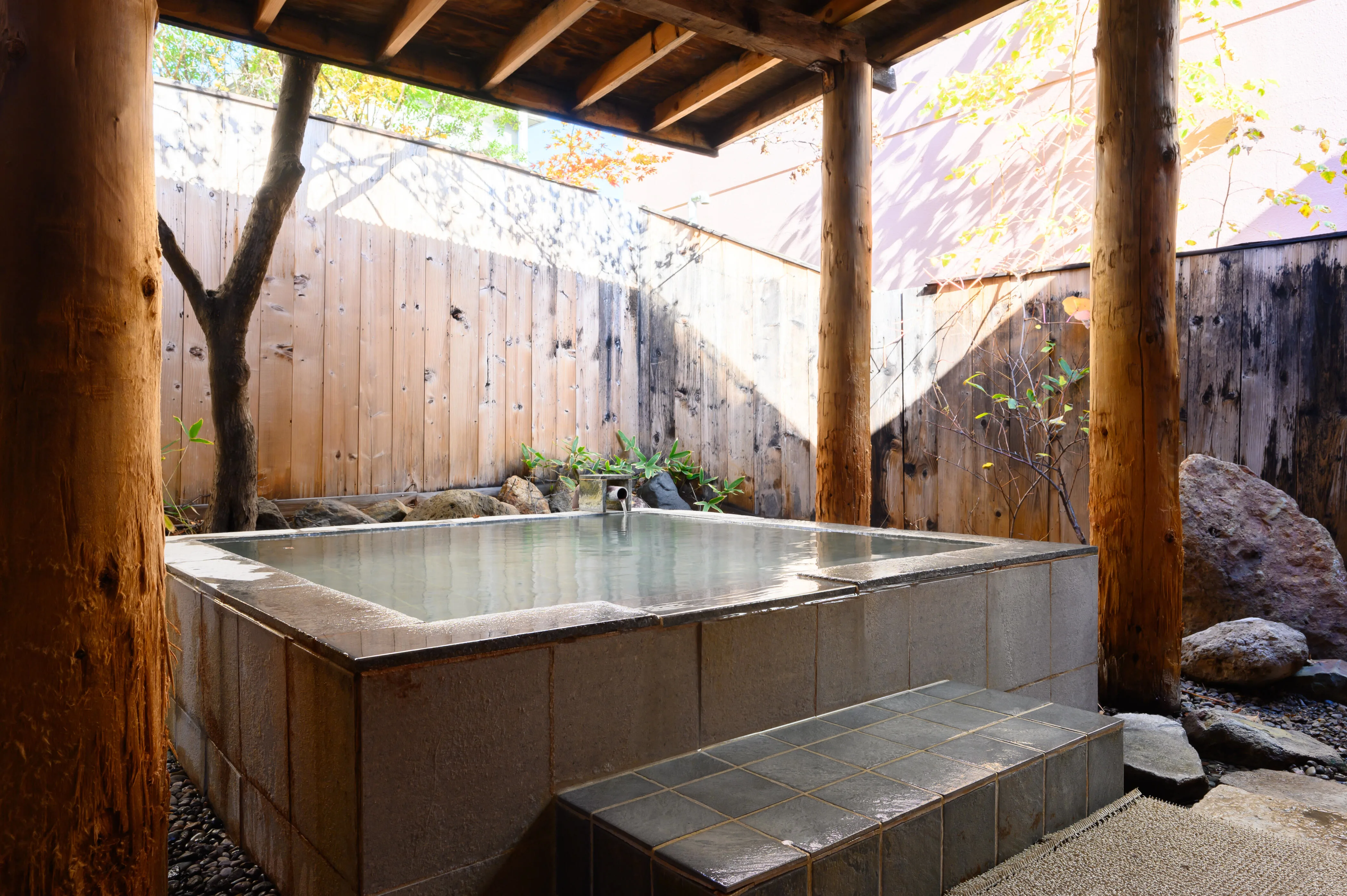 Hot spring bath at KKR Kawayu